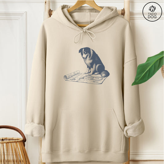 Australian Shepherd Aussie Vacuum Blueprint Hoodie