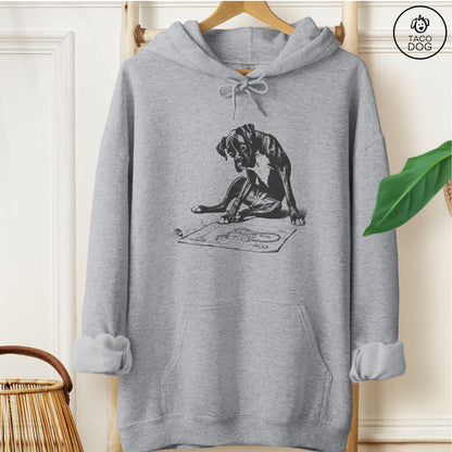 Boxer Dog Vacuum Blueprint Hoodie