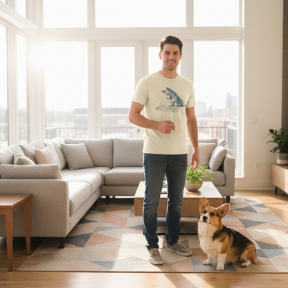 Corgi Vacuum Blueprint T-Shirt