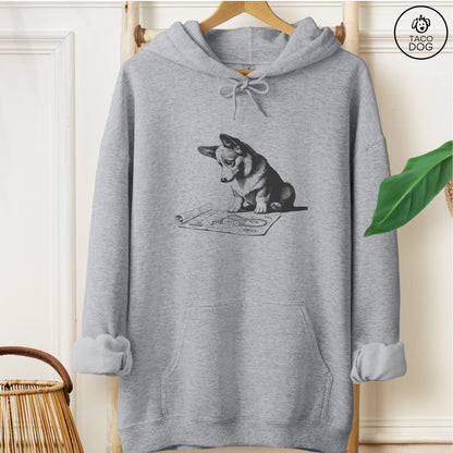 Corgi Vacuum Blueprint Hoodie