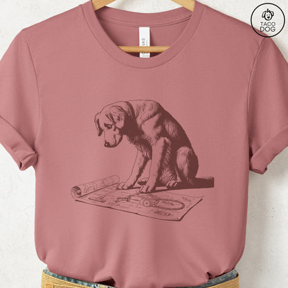 Golden Retriever Vacuum Blueprint T-Shirt