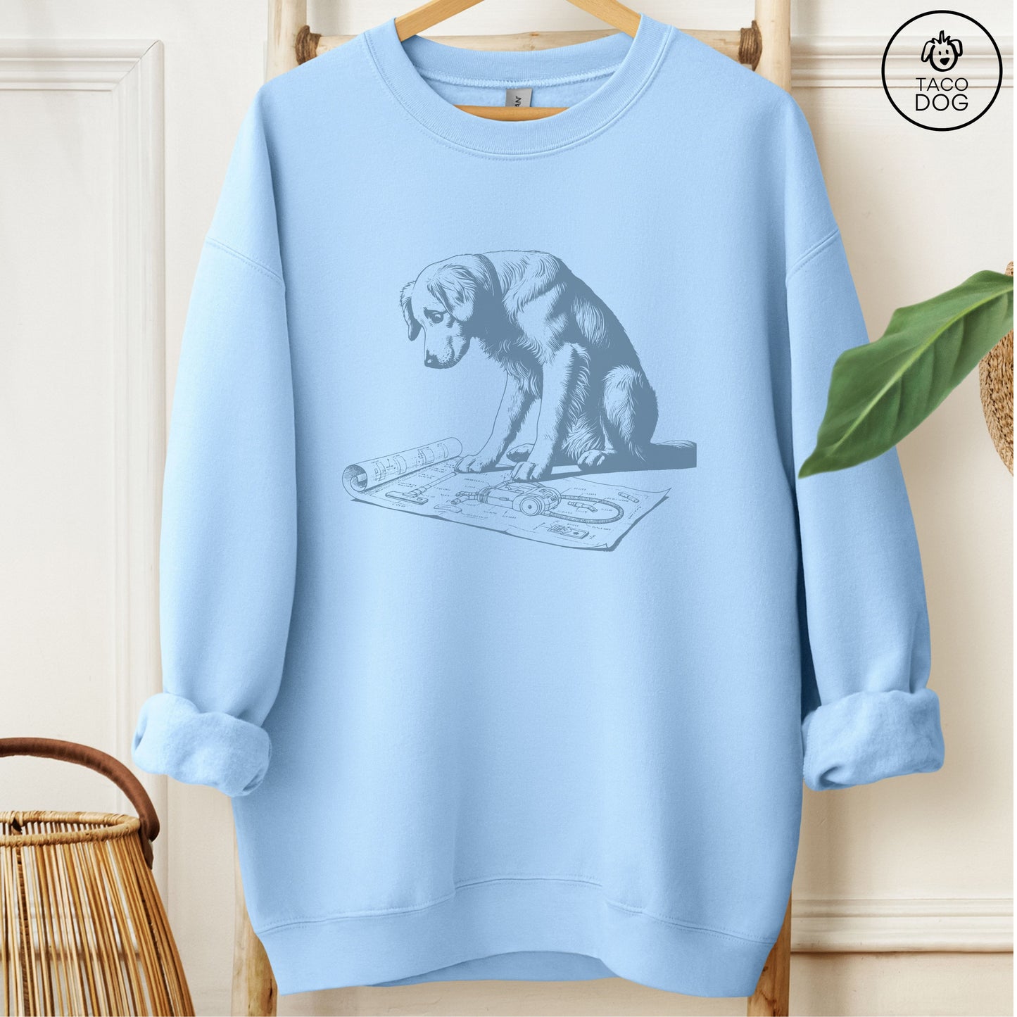 Golden Retriever Vacuum Blueprint Sweatshirt