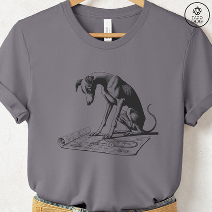 Italian Greyhound Whippet Iggy Vacuum Blueprint T-Shirt