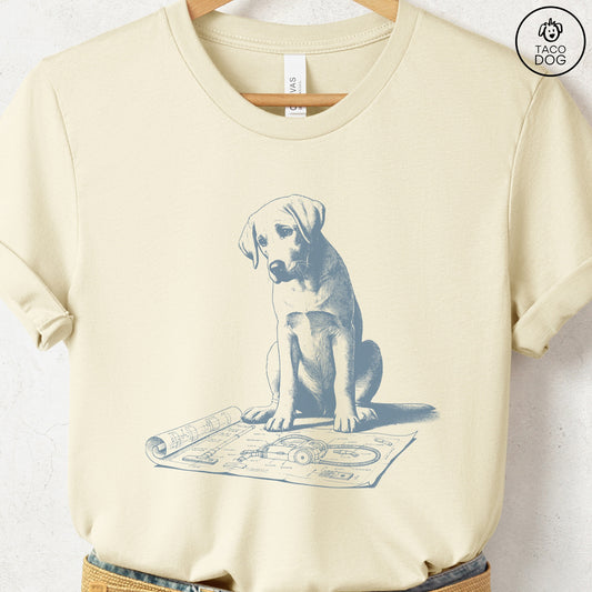 Labrador Retriever Lab Vacuum Blueprint T-Shirt