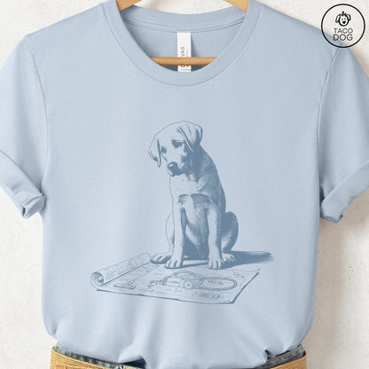 Labrador Retriever Lab Vacuum Blueprint T-Shirt