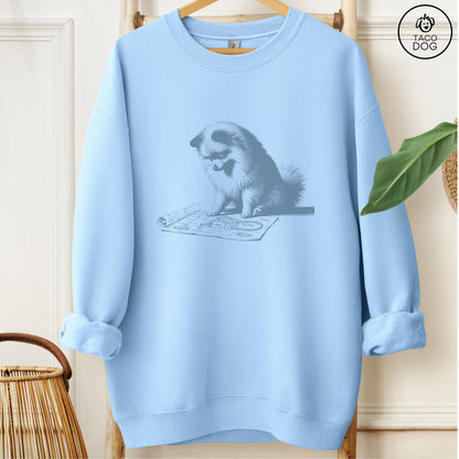 Pomeranian Vacuum Blueprint Sweatshirt