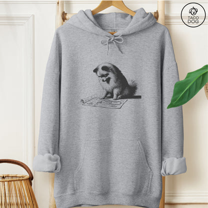 Pomeranian Vacuum Blueprint Hoodie
