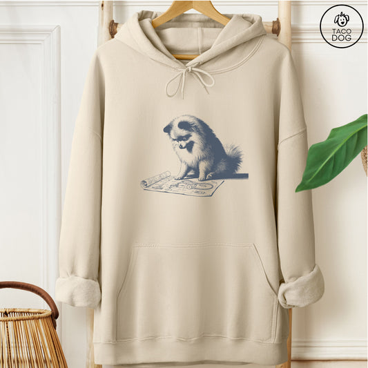 Pomeranian Vacuum Blueprint Hoodie