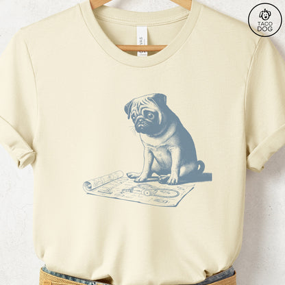 Pug Vacuum Blueprint T-Shirt