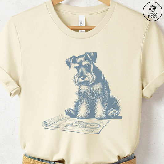 Schnauzer Vacuum Blueprint T-Shirt