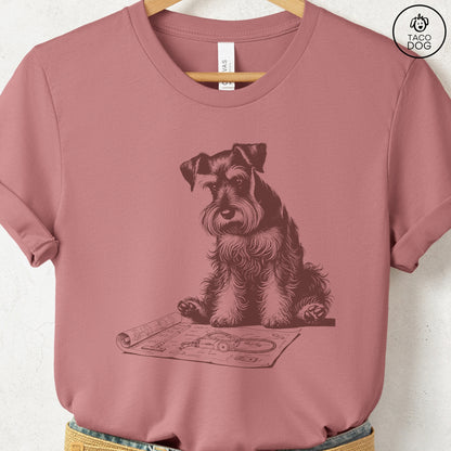 Schnauzer Vacuum Blueprint T-Shirt