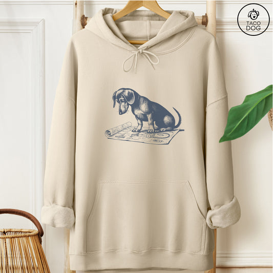Dachshund Doxie Vacuum Blueprint Hoodie