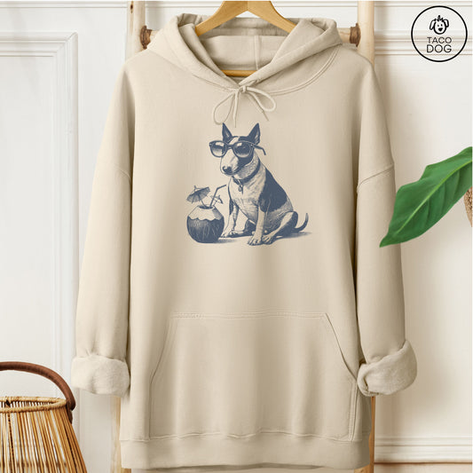 English Bull Terrier Vacation Hoodie Sand Taco-Dog