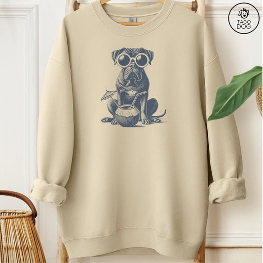 Cane Corso Vacation Sweatshirt Sand Taco-Dog