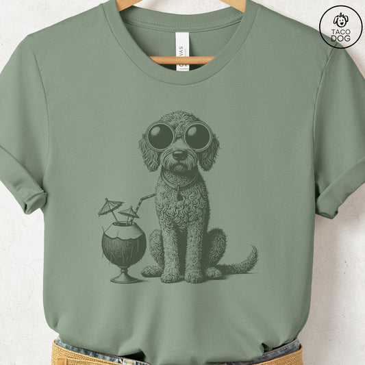 Doodle Vacation T-Shirt Sage Taco-Dog