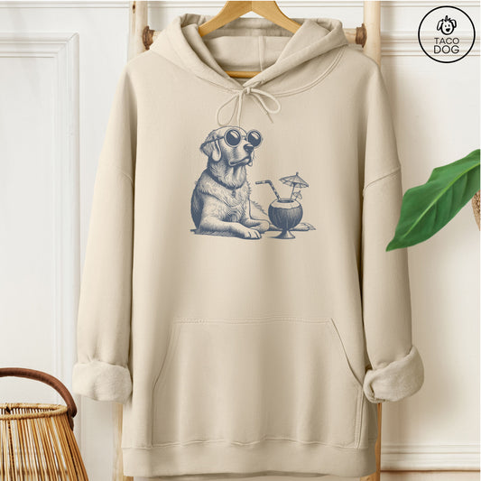 Golden Retriever Vacation Hoodie Sand Taco-Dog