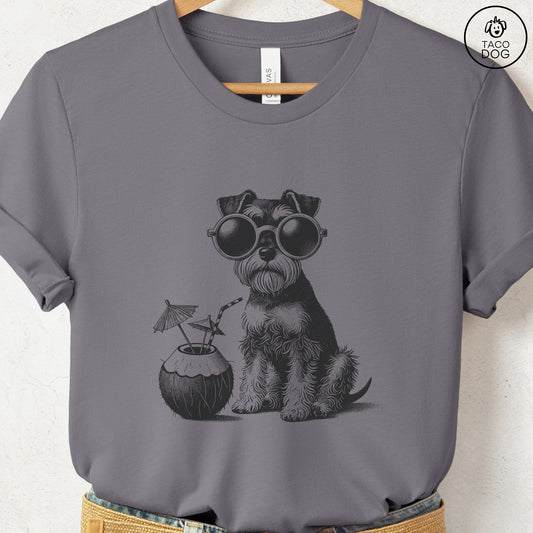 Schnauzer Vacation T-Shirt Storm Taco-Dog