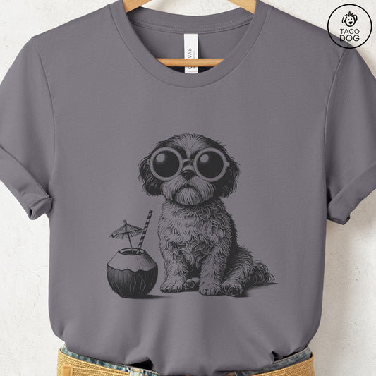 Shih Tzu Vacation T-Shirt Storm Taco-Dog
