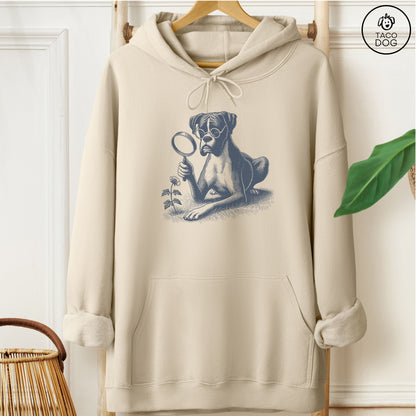 Boxer Dog Botanist Flower Hoodie