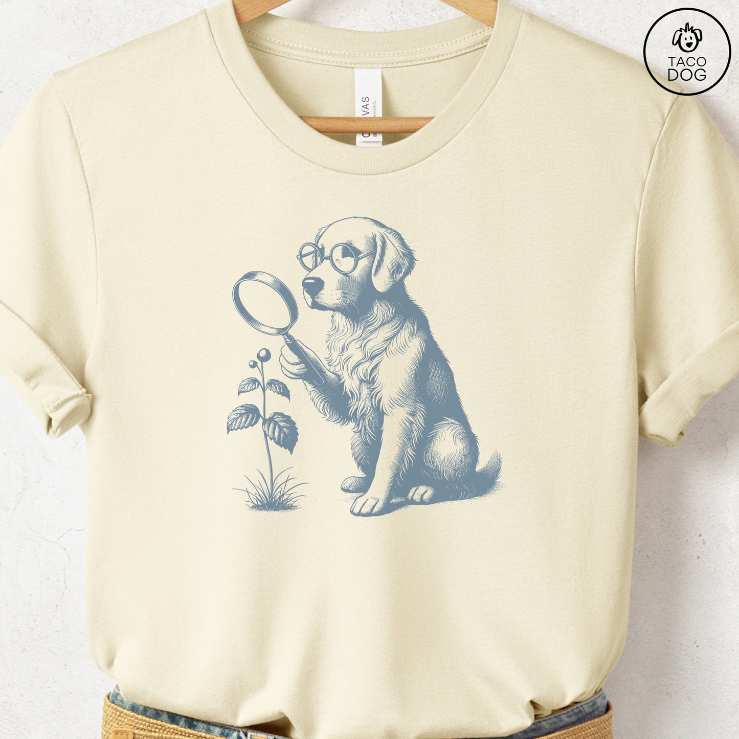 Golden Retriever Botanist Flower T-Shirt