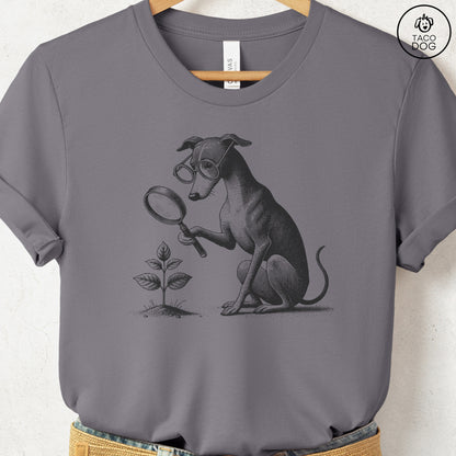 Italian Greyhound Whippet Iggy Botanist Flower T-Shirt