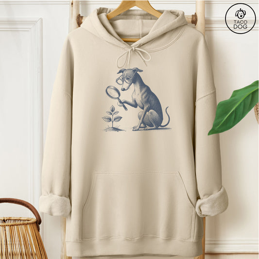 Italian Greyhound Whippet Botanist Flower Hoodie Sand Taco-Dog
