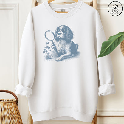 Cavalier King Charles Spaniel Botanist Flower Sweatshirt