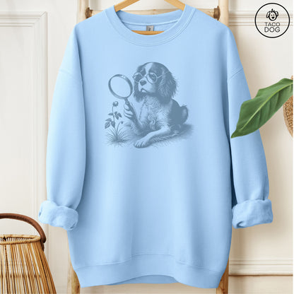 Cavalier King Charles Spaniel Botanist Flower Sweatshirt