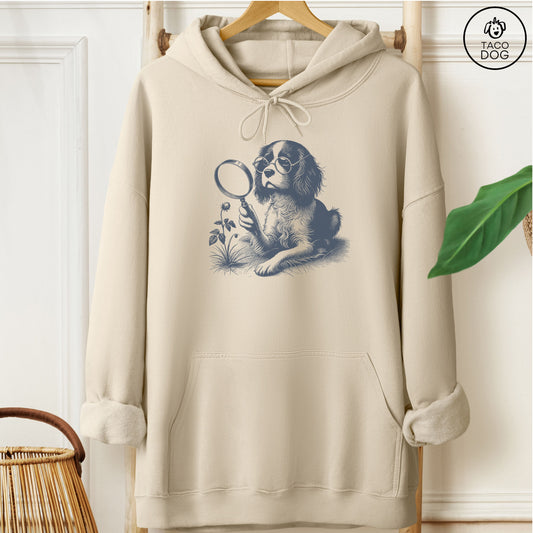 Cavalier King Charles Spaniel Botanist Flower Hoodie Sand Taco-Dog