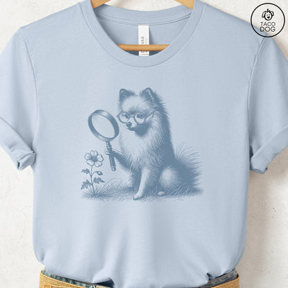 Pomeranian Botanist Flower T-Shirt