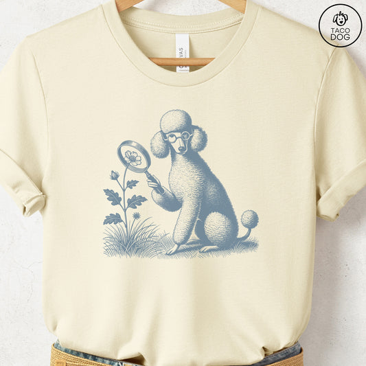 Poodle Botanist Flower T-Shirt