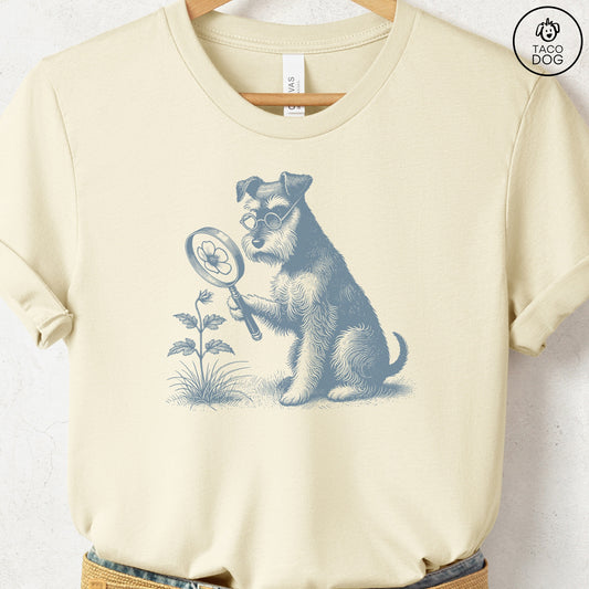 Schnauzer Botanist Flower T-Shirt