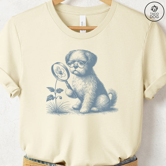 Shih Tzu Botanist Flower T-Shirt
