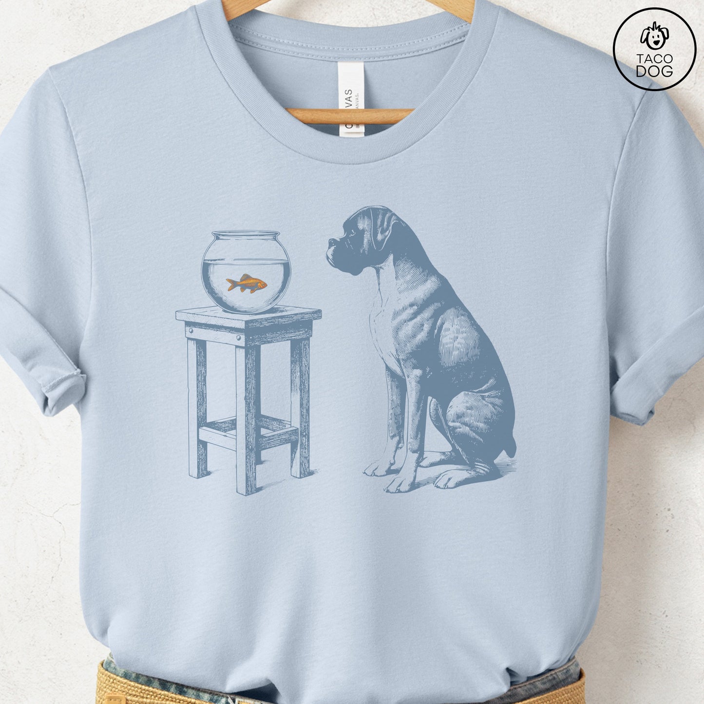Boxer Dog Goldfish T-Shirt