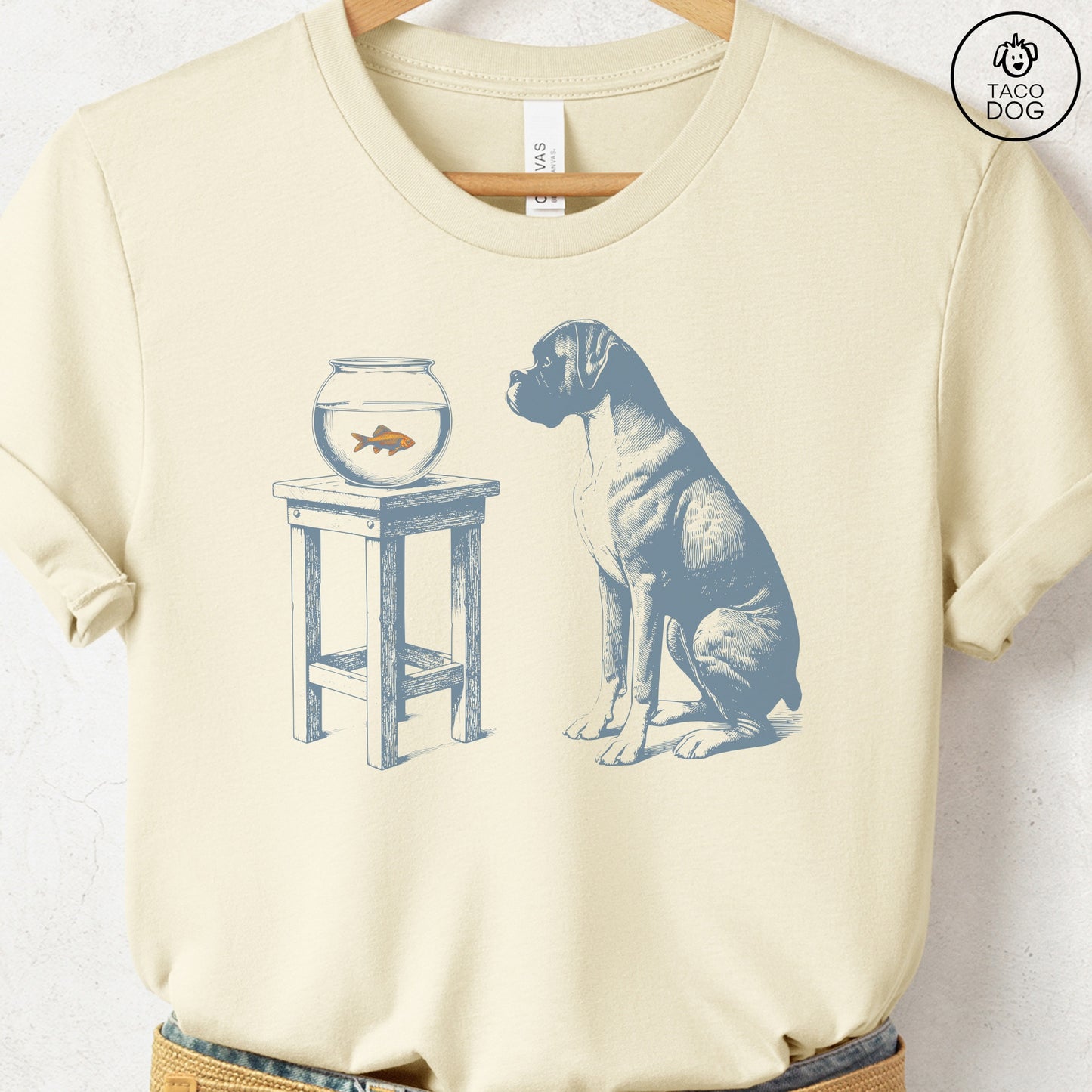 Boxer Dog Goldfish T-Shirt