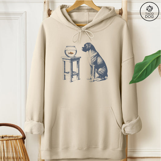 Boxer Dog Goldfish Hoodie Sand Taco-Dog