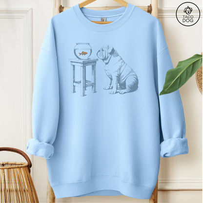 English Bulldog Goldfish Sweatshirt