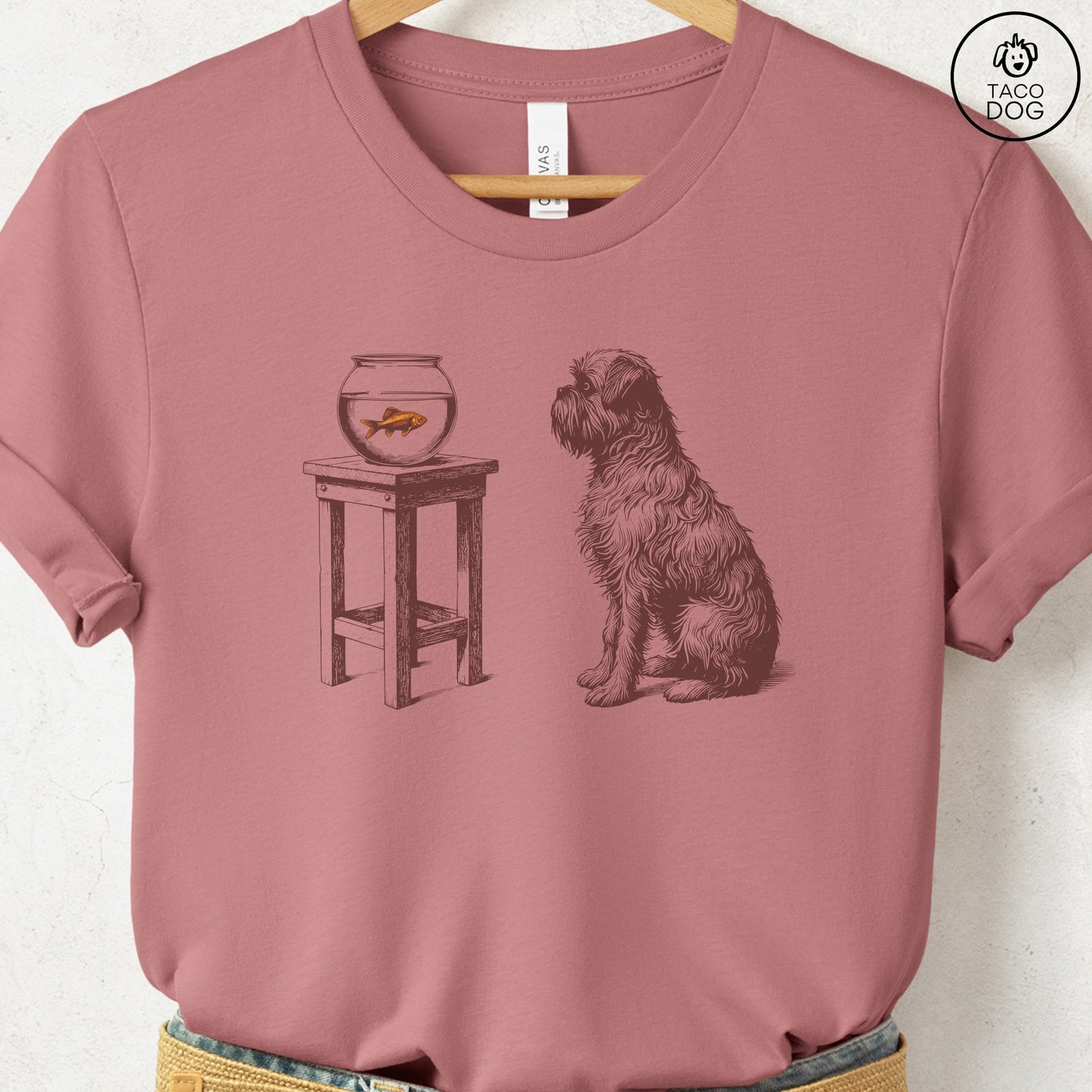 Brussels Griffon Griff Goldfish T-Shirt