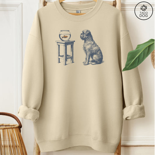 Brussels Griffon Griff Goldfish Sweatshirt Sand Taco-Dog