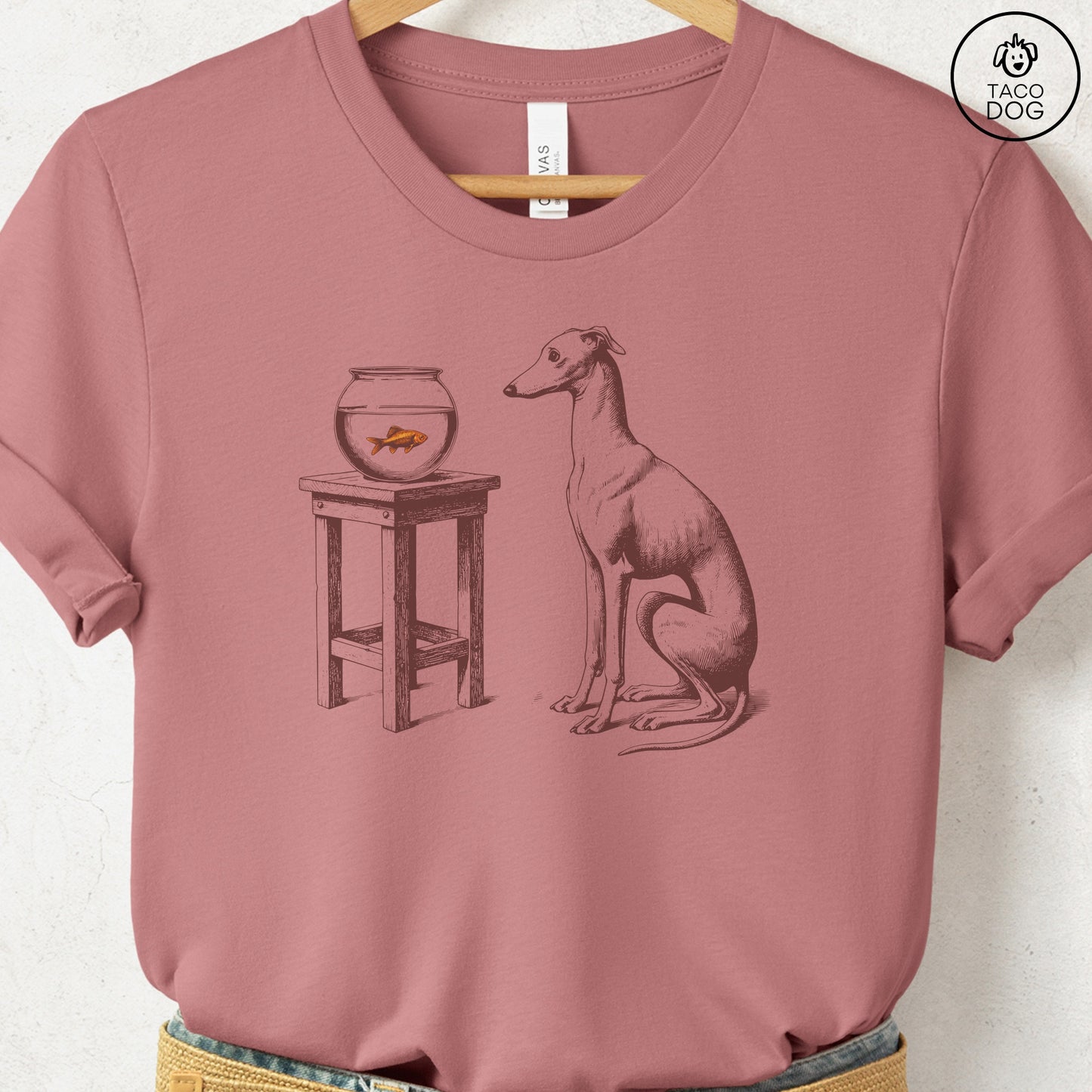 Italian Greyhound Whippet Iggy Goldfish T-Shirt