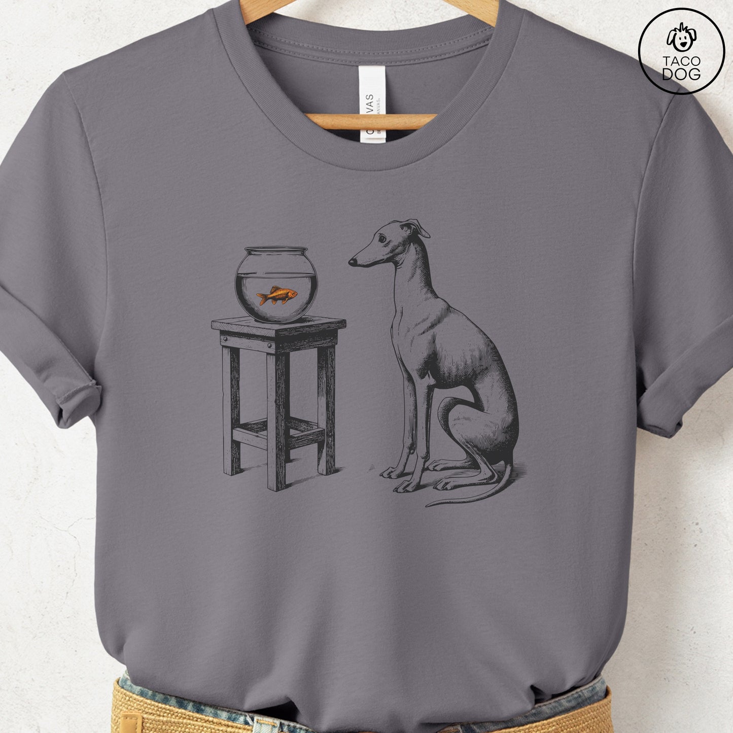 Italian Greyhound Whippet Iggy Goldfish T-Shirt