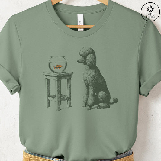 Poodle Goldfish T-Shirt Sage Taco-Dog