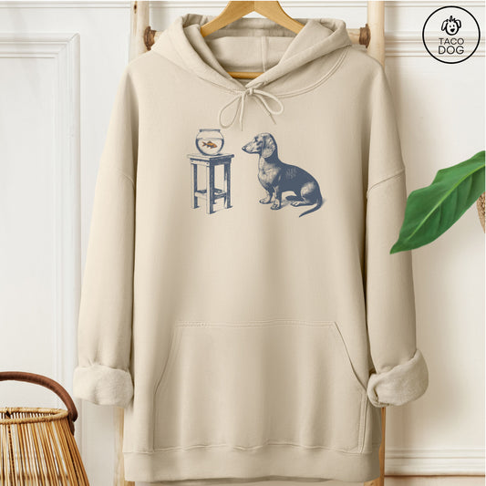 Dachshund Weenie Goldfish Hoodie Sand Taco-Dog