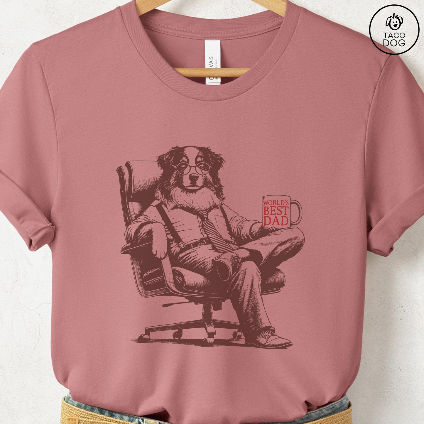 Australian Shepherd Aussie World's Best Dad Mug T-Shirt