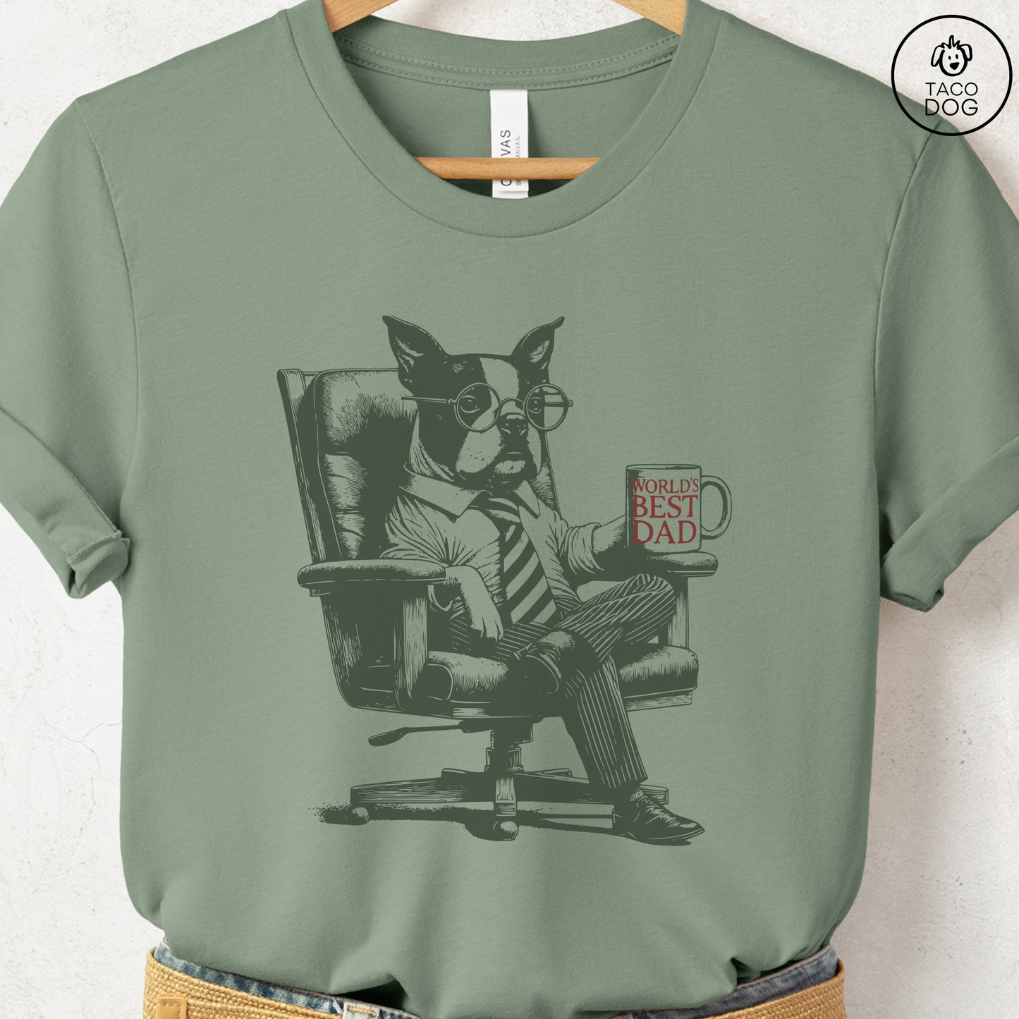 Boston Terrier World's Best Dad Mug T-Shirt