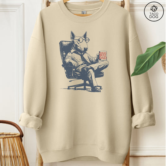 English Bull Terrier Bully World's Best Dad Mug Sweatshirt Sand Taco-Dog