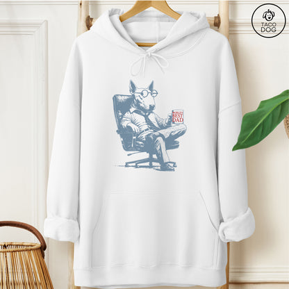 English Bull Terrier Bully World's Best Dad Mug Hoodie White Taco-Dog