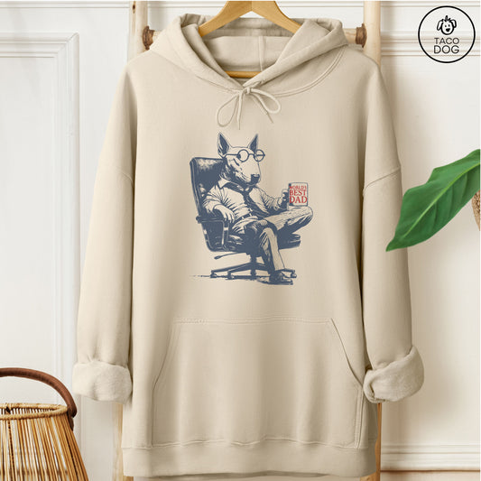 English Bull Terrier Bully World's Best Dad Mug Hoodie Sand Taco-Dog