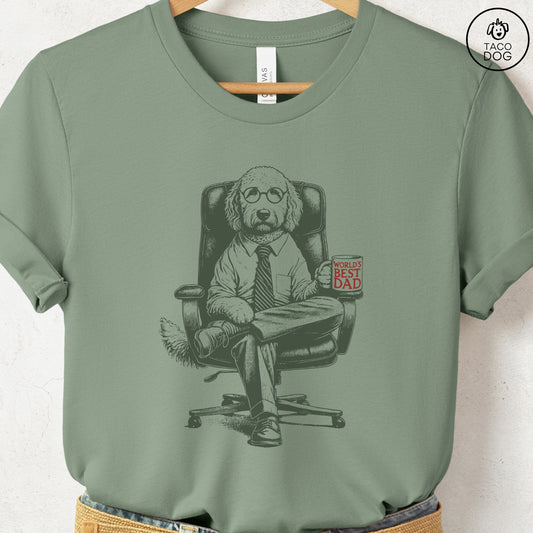 Doodle World's Best Dad Mug T-Shirt Sage Taco-Dog