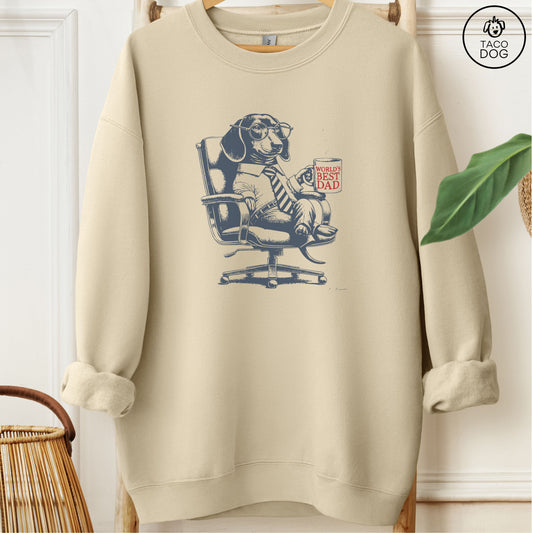 Dachshund Doxie Weenie World's Best Dad Mug Sweatshirt Sand Taco-Dog